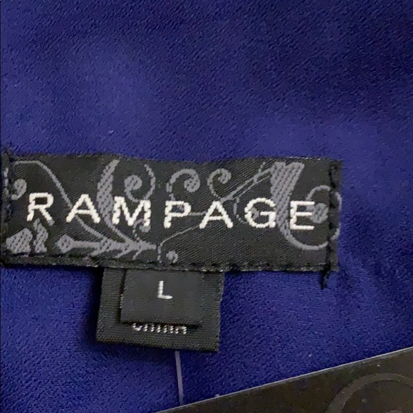 NWT Rampage cobalt blue w/brass trim top - Picture 7 of 7